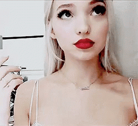 Dove Cameron Thinking And Talking GIF