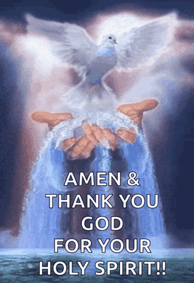 Dove With Amen And Thank You God GIF
