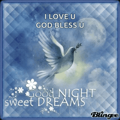 Dove With I Love U God Bless U Good Night Sweet Dreams GIF