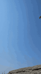 Downhill Sprint From Top Of Mountain GIF