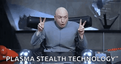 Dr. Evil Peace Sign At Laptop GIF