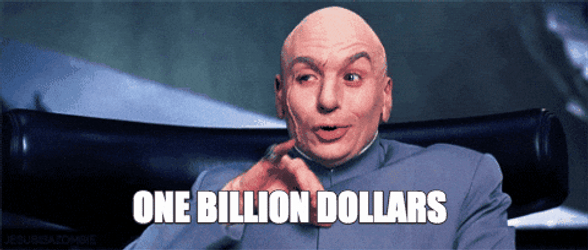 Dr Evil Right One Billion Dollars GIF