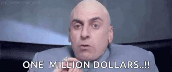 Dr Evil Shiny Head One Million Dollars GIF