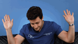 Dr. Mike Slowly Raising Hand GIF