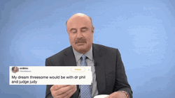 Dr Phil Reading Message For Him GIF