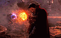 Dr. Strange Fighting Black Orb GIF