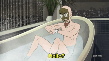 Dr Venture Bros Using Apple Watch GIF
