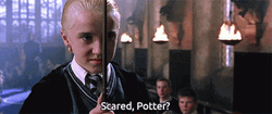 Draco Malfoy Scared Potter Duel GIF