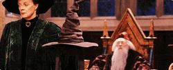 Draco Sitting With Sorting Hat GIF