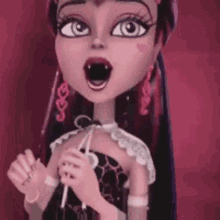 Draculaura Happy Pink Blush Monster High GIF