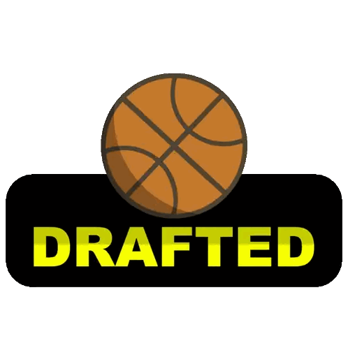 Drafted Logo With Basketball Sticker