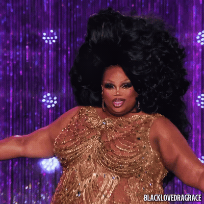 Drag Queen Blacklovedragrace Purple Background GIF