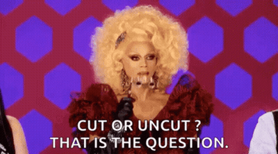 Drag Queen Holding Microphone Cut Or Uncut That Is The Question GIF