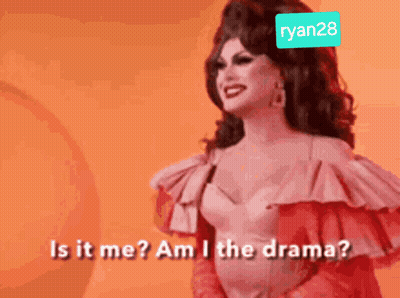 Drag Queen In Red Dress Is It Me Am I The Drama GIF