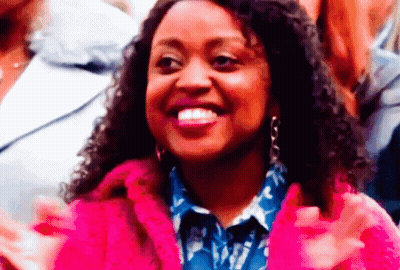 Drag Queen Saying Happy Birthday In Front Of Mannequin GIF