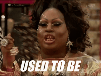 Drag Queen Saying Used To Be Holding Fan GIF