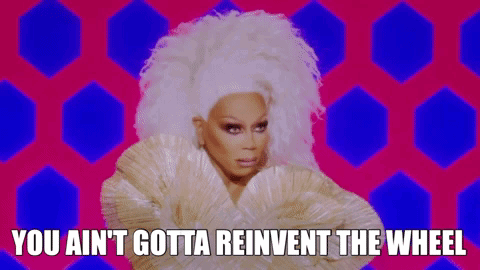 Drag Queen With White Hair Says You Ain't Gotta Reinvent Wheel GIF