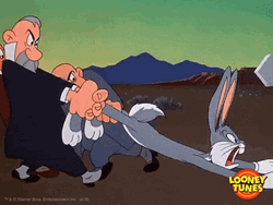 Dragging Bugs Bunny Back To Work GIF