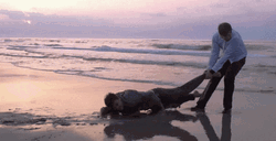Dragging Someone To The Ocean GIF
