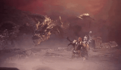 Dragon And Man Fighting GIF