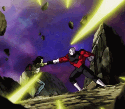 Dragon Ball Android 17 Fighting Jiren  GIF