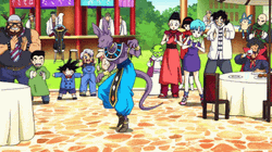 Dragon Ball Beerus Break Dancing In Crowd GIF