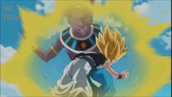 Dragon Ball Beerus Slapping Saiyan Butt  GIF