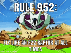 Dragon Ball Flying Like F22 Raptor GIF
