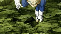 Dragon Ball Jiren The Gray Throwing Vegeta  GIF