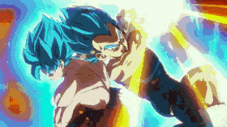 Dragon Ball Super Broly Fighting Against Goku Vegeta GIF
