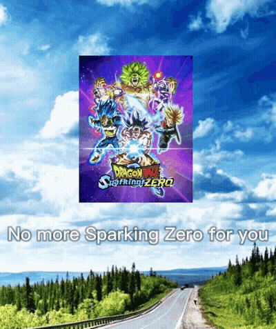 Dragon Ball Super Sparking Zero Poster With Road Foreground GIF