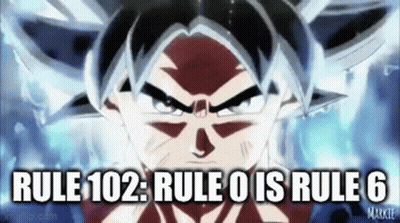 Dragon Ball Z Character Rule 102 Rule O Is Rule 6 GIF