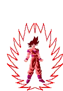 Dragon Ball Z Character Surrounded By Red Flames Sticker