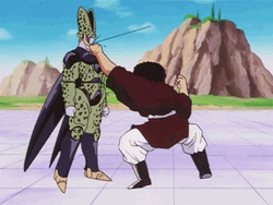 Dragon Ball Z Mr. Satan Vs. Cell GIF