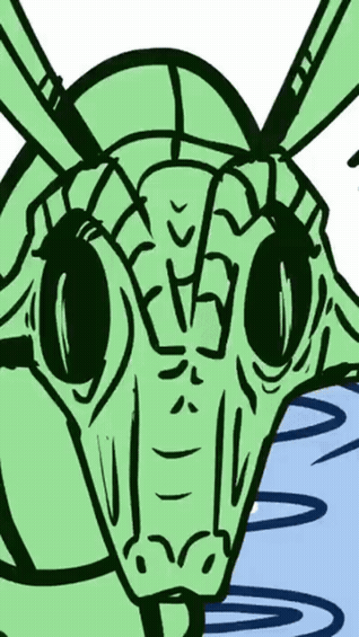 Dragon Drawing With League In Red GIF