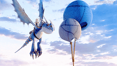 Dragon Flying Next To Hot Air Balloon Saying Derelict Tumblr GIF