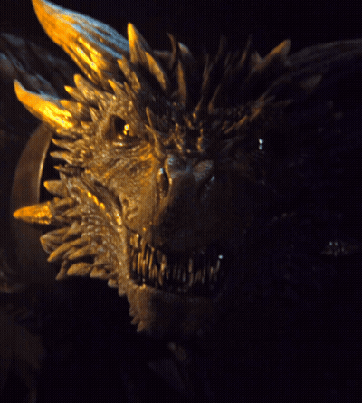 Dragon Head With Sharp Teeth GIF