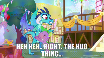 Dragon Hugging Another Dragon Heh Heh GIF