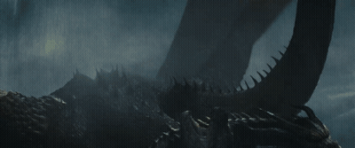 Dragon Mouth Close Up With Blue Light GIF