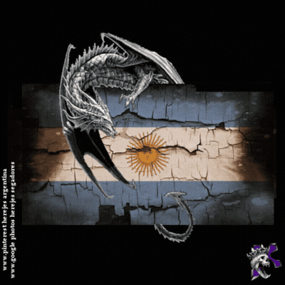 Dragon On Argentina Flag GIF