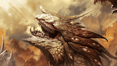 Dragon Painting With Many Eyes GIF