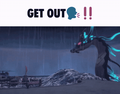 Dragon Saying Get Out GIF