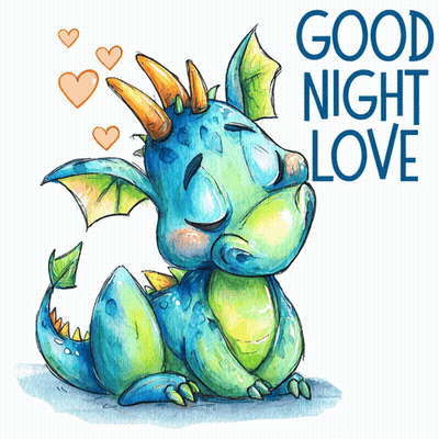 Dragon Saying Good Night Love GIF