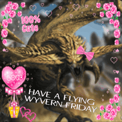 Dragon Saying Have A Flying Wyvern Friday GIF