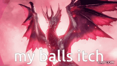 Dragon Saying My Balls Itch GIF