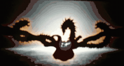 Dragon Silhouette With Number 2 GIF