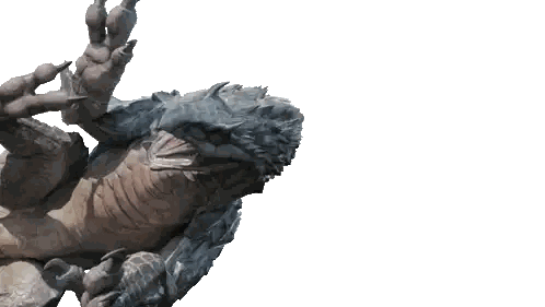 Dragon Statue Lying On Back Sticker