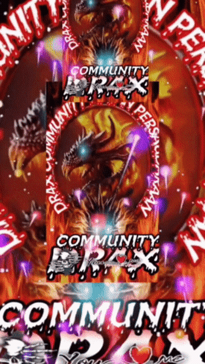 Dragon Surrounded By Flames Saying Community GIF