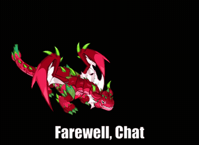 Dragon With Farewell Chat GIF