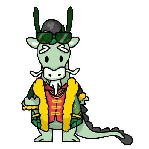 Dragon With Hong Bao Na Lai Sticker
